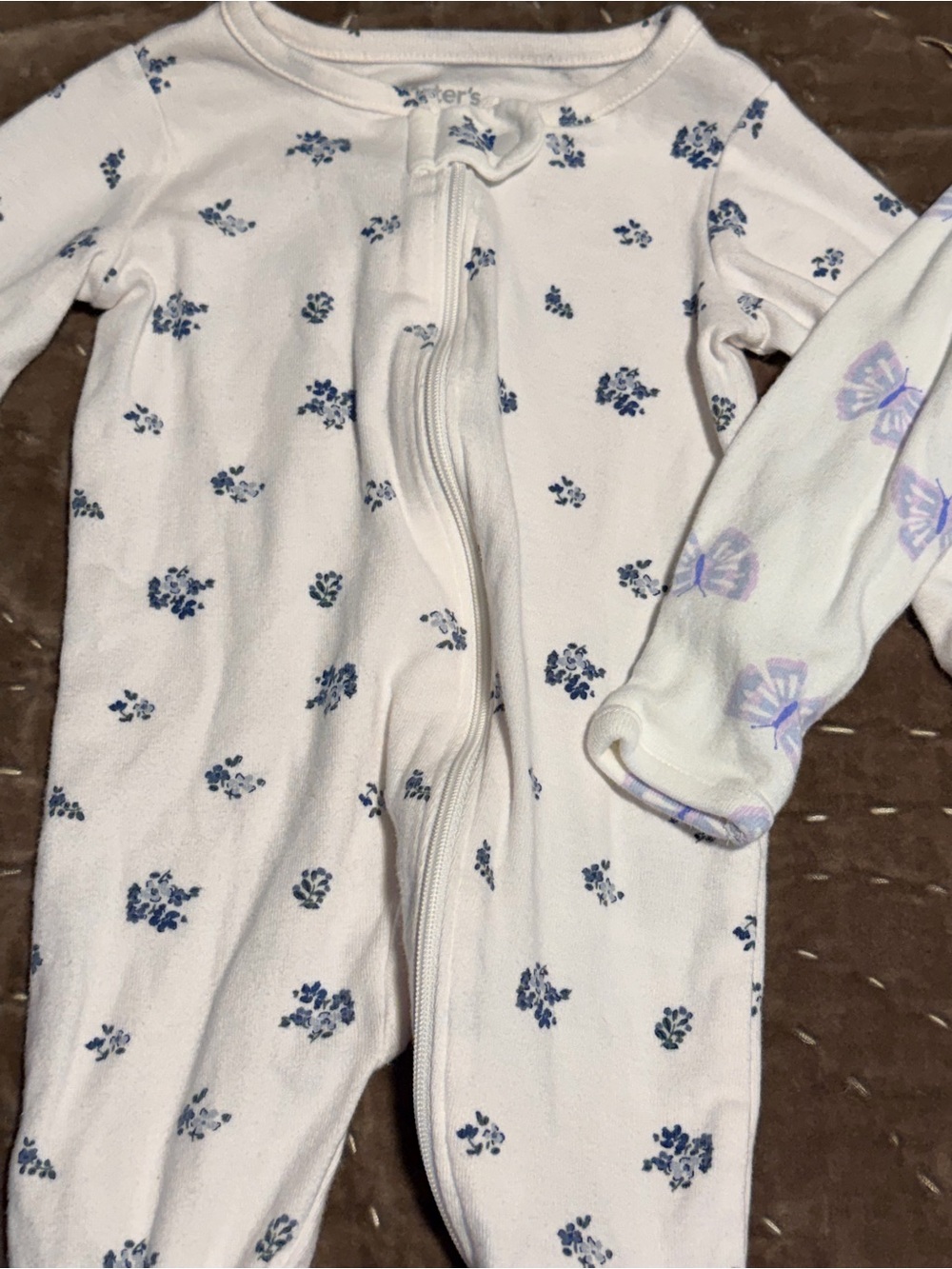 Baby Girl Footed Pajamas Carter’s and Pekkle Clothing Bundle - Picture 3 of 9